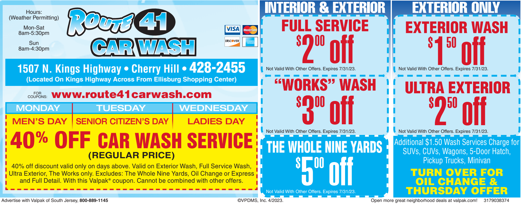 Route41carwash new cupons